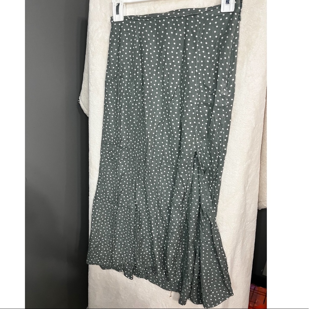 Abercrombie midi high waisted polka dot skirt